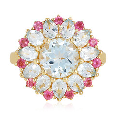 Zilveren ring met een hemel-blauwe topaas