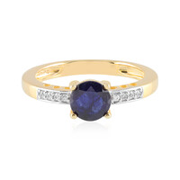 Zilveren ring met een Madagaskar Blauwe Saffier