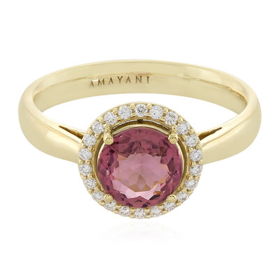 Gouden ring met een Braziliaanse Neon Toermalijn (AMAYANI)