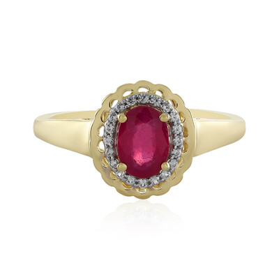 Gouden ring met een robijn (Adela Gold)