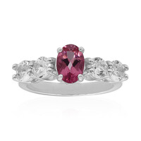 Zilveren ring met een Flamingo Mystieke Topaas