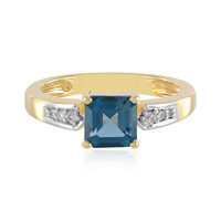 Zilveren ring met een Londen-blauwe topaas