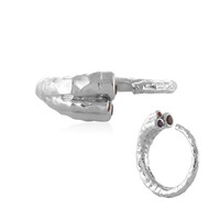 Zilveren ring met een Indische Granaat