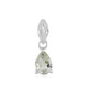 Zilveren hanger met een groene amethist