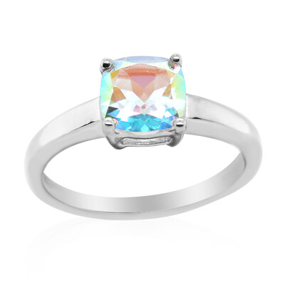 Zilveren ring met een maanlicht-topaas