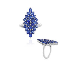 Zilveren ring met kyanieten