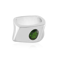 Zilveren ring met een Russische diopsied (de Melo)
