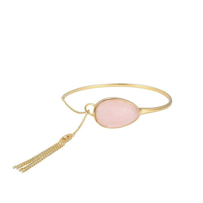 Zilveren armband met een rozen kwarts