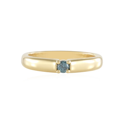 Zilveren ring met een I2 Blauwe Diamant