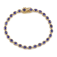 Zilveren armband met Madagaskar Blauwe Saffieren