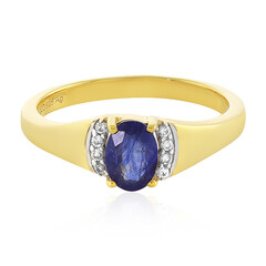 Zilveren ring met een Madagaskar Blauwe Saffier