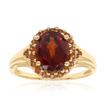 Gouden ring met een hessoniet granaat