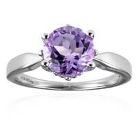 Zilveren ring met een lavendel amethist
