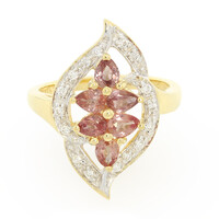 Gouden ring met Onverhitte Padparadscha Saffieren (AMAYANI)