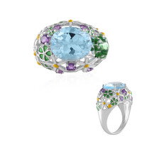 Zilveren ring met een hemel-blauwe topaas (Adela Silber)