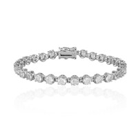 Zilveren armband met witte topaasstenen