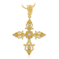Zilveren halsketting met gele saffieren (Dallas Prince Designs)