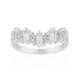 Zilveren ring met witte topaasstenen