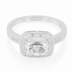 Zilveren ring met een gosheniet