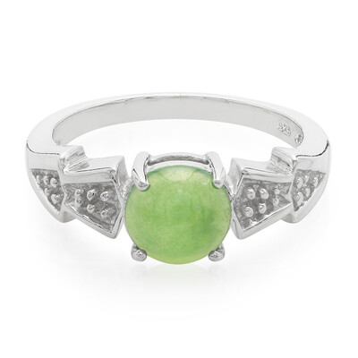 Zilveren ring met een keizerlijk chrysopraas