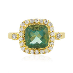 Zilveren ring met een Belgian Teal Fluoriet