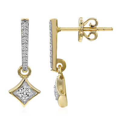 Gouden oorbellen met IF Diamanten (D) (Annette)