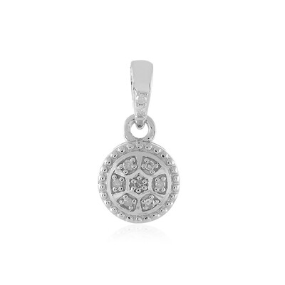 Zilveren hanger met een I1 (I) Diamant