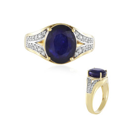 Zilveren ring met een Madagaskar Blauwe Saffier