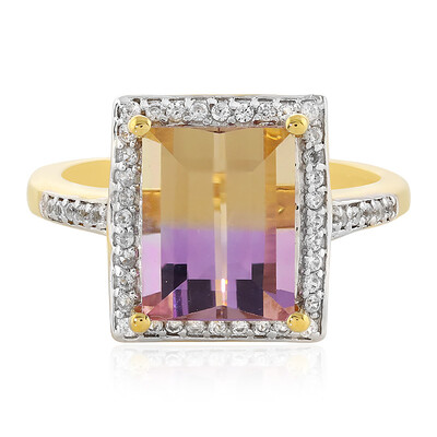 Zilveren ring met een ametrien