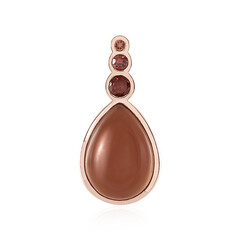 Zilveren hanger met een Chocolade Maansteen (KM by Juwelo)