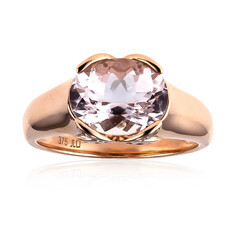 Gouden ring met een Onverhitte Roze Beril