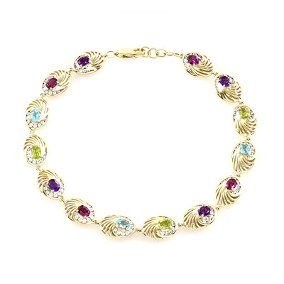 Gouden armband met peridoots (Ornaments by de Melo)