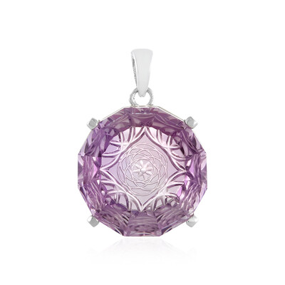 Zilveren hanger met een lavendel amethist