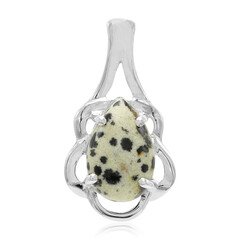 Zilveren hanger met een Dalmatiër Jaspis