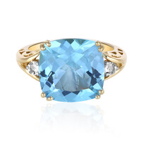 Zilveren ring met een hemel-blauwe topaas