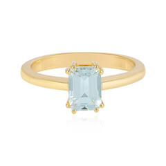 Zilveren ring met een aquamarijn