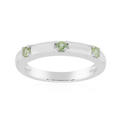 Zilveren ring met Groene Tuléar Saffieren (Pallanova)