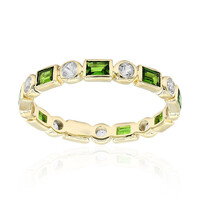 Gouden ring met Russische diopsiedstenen