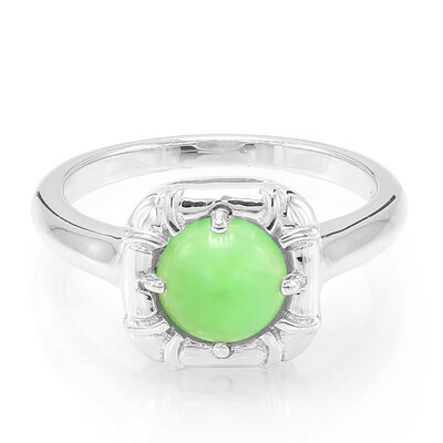 Zilveren ring met een keizerlijk chrysopraas