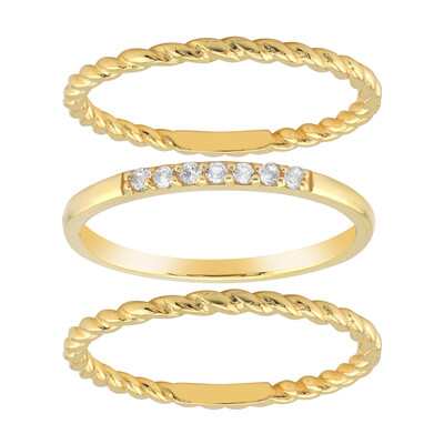 Zilveren ring met witte topaasstenen