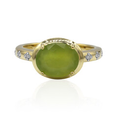 Gouden ring met een Braziliaanse Groene Opaal (Tenner Diniz)