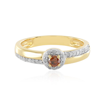 Zilveren ring met een I3 Rode Diamant