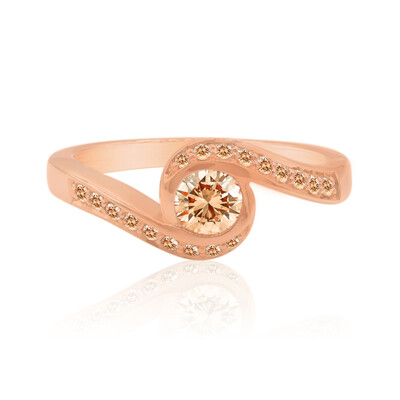 Gouden ring met een SI1 Argyle Rose De France Diamant (Annette)