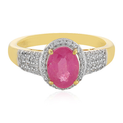 Zilveren ring met een Madagaskar Roze Saffier