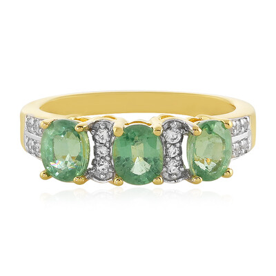 Zilveren ring met Munt Kyanieten