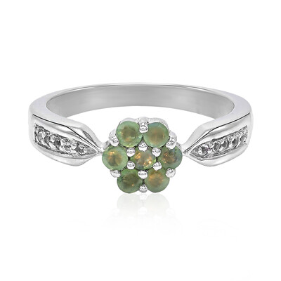 Zilveren ring met alexandrieten