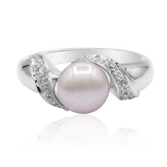 Zilveren ring met een zoetwater kweekparel