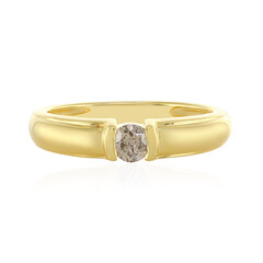 Zilveren ring met een I4 Champagne Diamant
