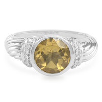 Zilveren ring met een champagne kwarts