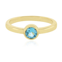 Zilveren ring met een Zwitsers-blauwe topaas